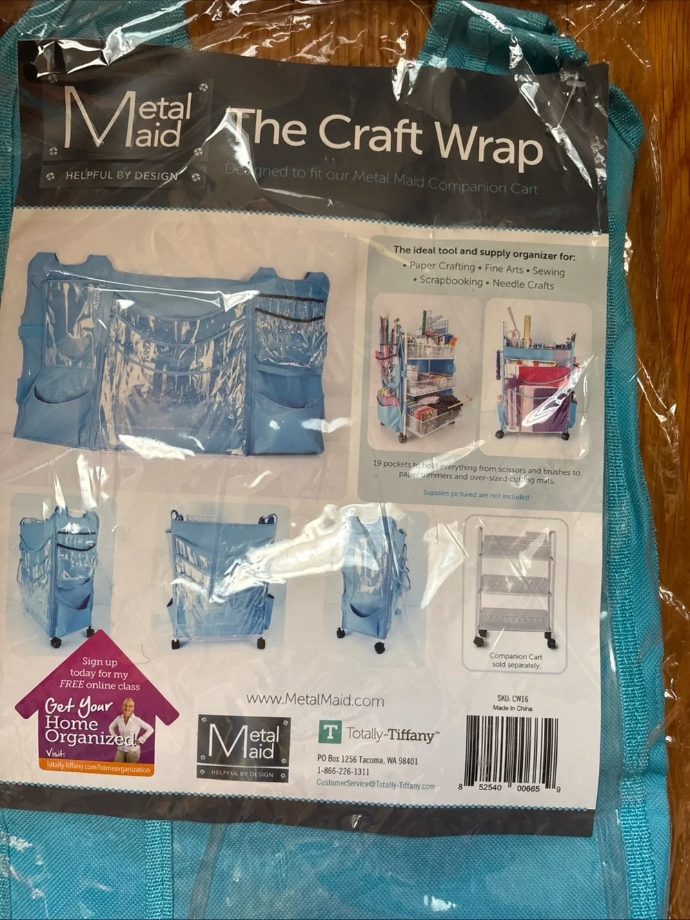 Totally Tiffany The Craft Wrap Organizer by MetalMaid - Turquoise
